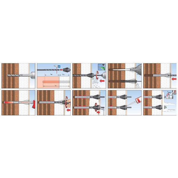 fischer Système de montage à distance Thermax  12/110 M12 B