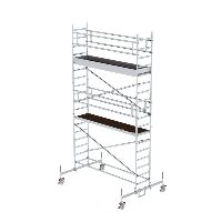 Gördülő állvány 0,75 x 3,0 m, mozgatható gerendával, platform magassága 4,66 m