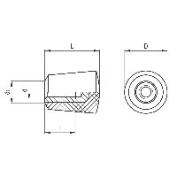 ELESA Kegelgriffe Duroplast schwarz I.307