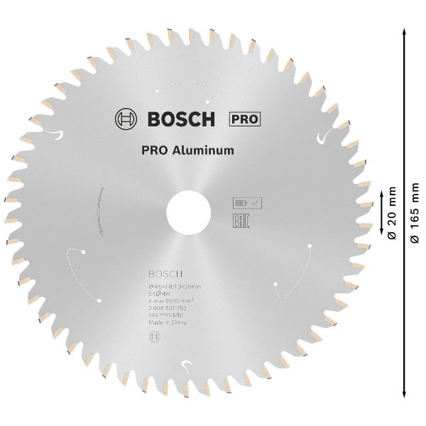 BOSCH PRO Alu cordless Kreissägeblatt, 165x1,8x20&nbsp;mm