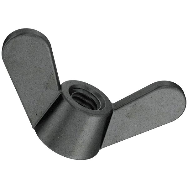 Ecrous à ailettes forme ronde des ailes DIN 315-fonte malléable blanc M4