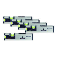 Poziomnice z dołączanym magnesem, 5 sztuk, Długość: 250mm