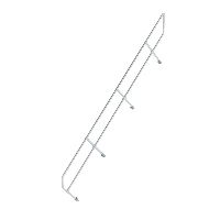 Druhé zábradlí pro schodiště 45° 15 schodů