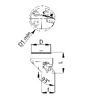 Vyměnitelná řezací hlava Ø 25 - PDUNL - DN..11 04..vlevo / f=17 / 93°