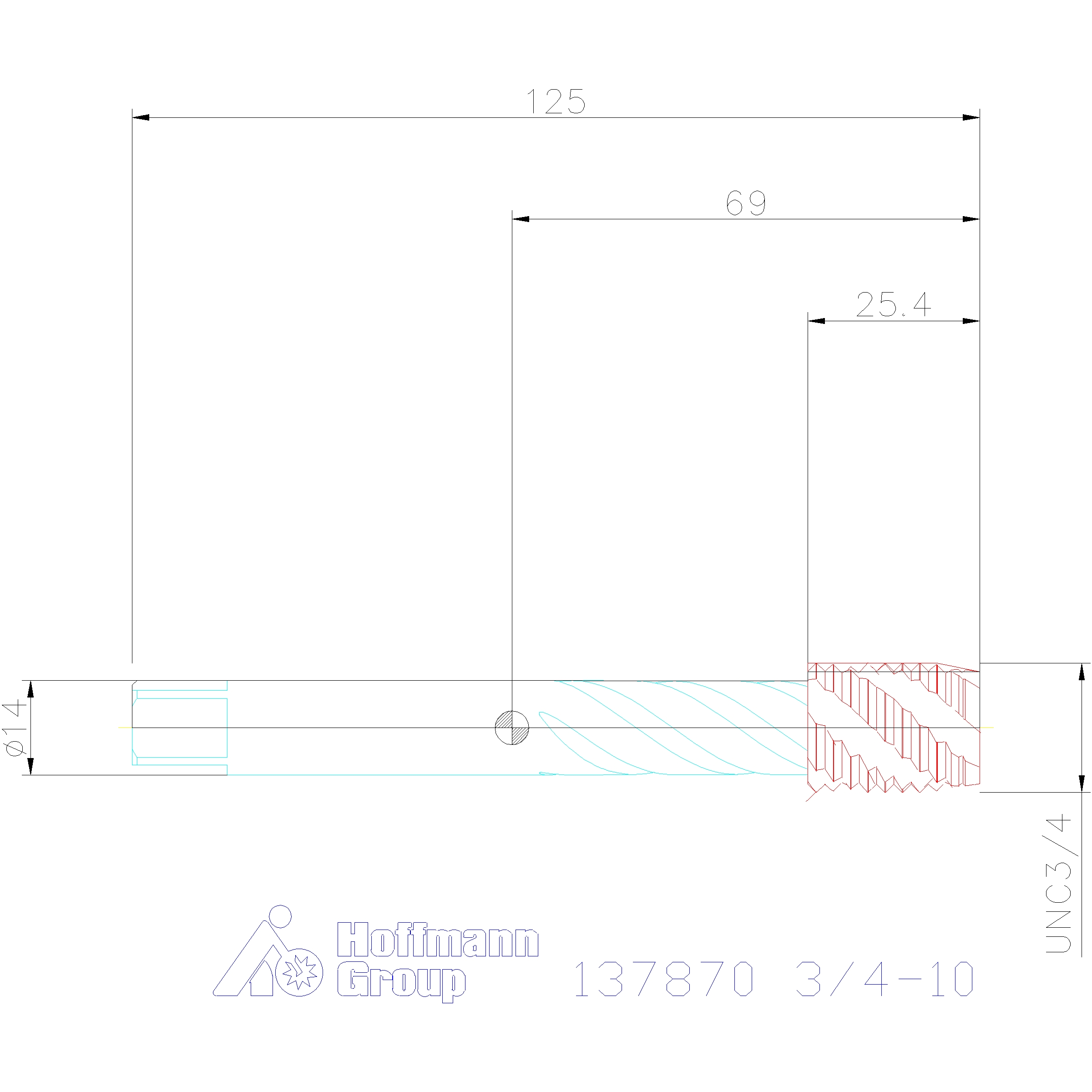 GARANT Master Tap machine tap HSS-E-PM, AlTiX, UNC: 3/4-10