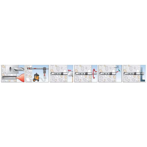 fischer Hochleistungsanker Stahl znb FH II 12/M6 I