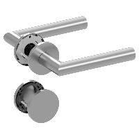 Qolibri Slidebloc® ultra Drückergarnitur 1106 Rundrosetten Edelstahl matt