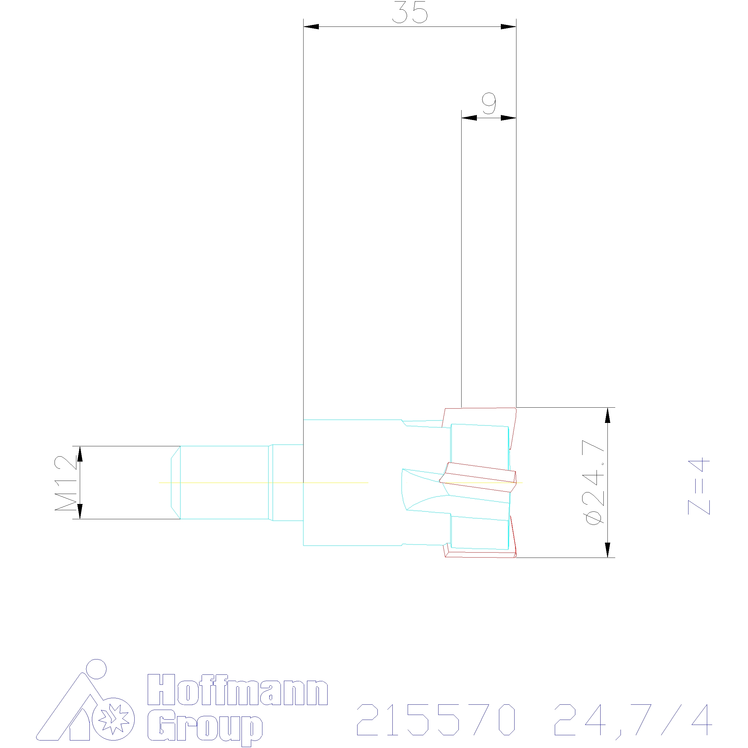 Softcut® Eckfräser mit Gewinde, für Wendeschneidplatten AP..