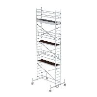 Gördülő állvány 0,75 x 2,45 m, mozgatható gerendával, platform magassága 6,62 m