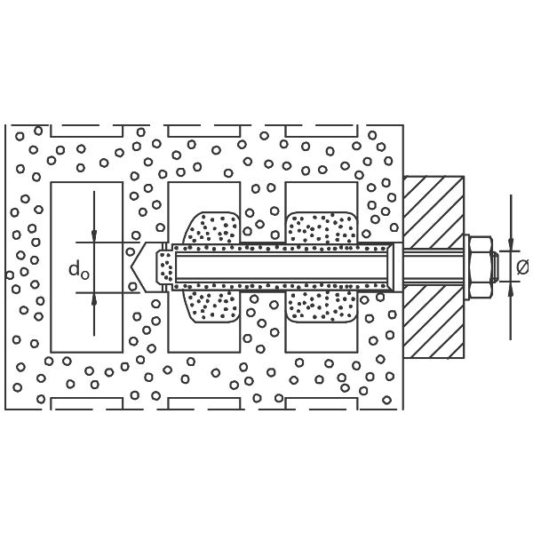 fischer Tamis d'injection métal à mètre acier FIS H 16 L