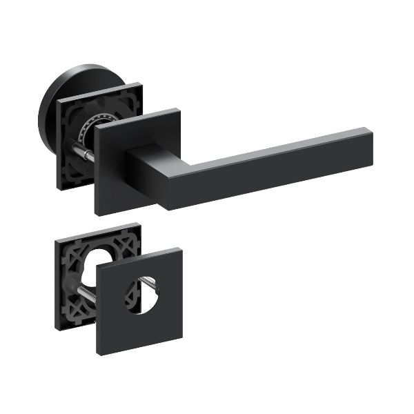 Qolibri Pullbloc® ultra Wechselgarnitur 1040 Quadratrosetten Black satin