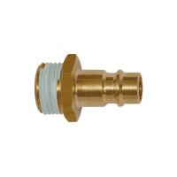 Nippel, NW 7, 2 - 7, 8, Messing blank, G 1/4 AG Gewindebeschichtung