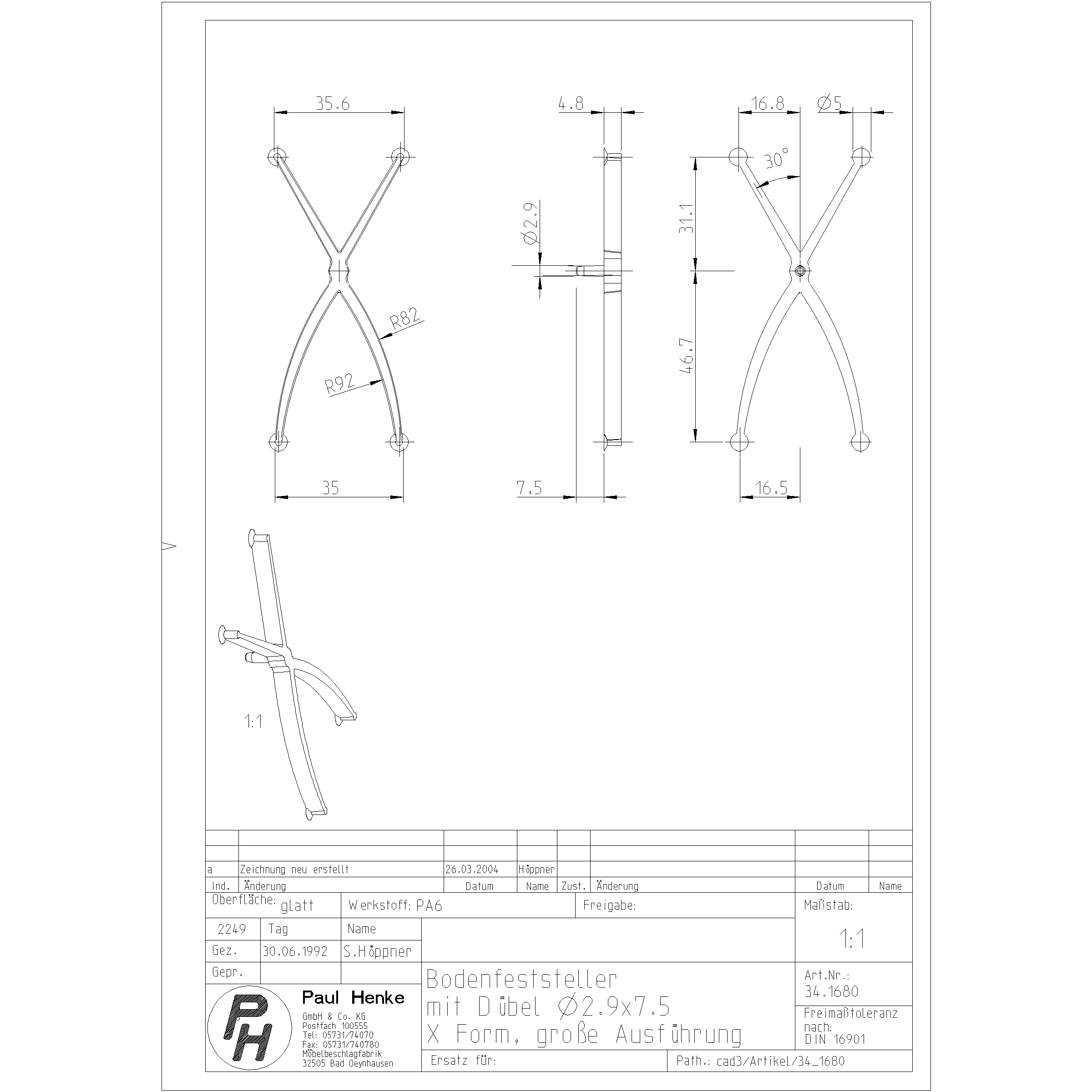 Ârret de tablar X-Forme blanc