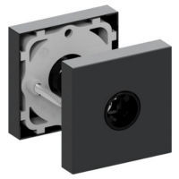 scoop Drückerrosette eckig schwarz 54x54x9,5 mm