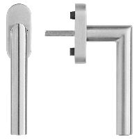 blaugelb window handle 90° stainless steel brushed matt