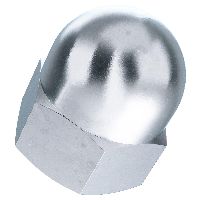 Dadi ciechi forma alta DIN 1587-6 zincato blu