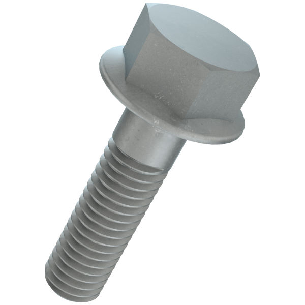 Viti a testa esagonale con flangia DIN 6921-10.9 zinc lamellare M12x20 mm