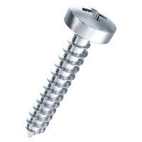 Vis à tôle à tête bombée CF H DIN 7981C-acier zingué bleu