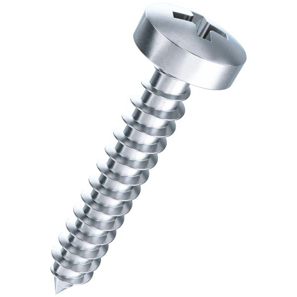 Oval-head tapping screws CR H DIN 7981C-steel zinc plated blue