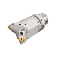 HSK A63WH-MULNR-J12MWX2 Porte- plaquettes MULTI-WEDGE doubles avec attachement cône-face HSK pour plaquettes rhombiques à 80°, trigones et carrées