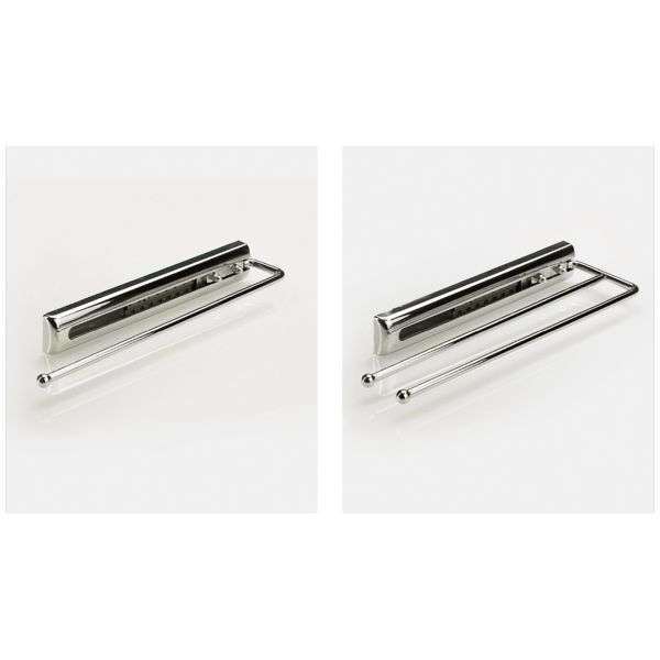 Hettich porte-serviettes coulissant à 1 bras 410x64x39 mm chromé