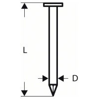 Rundkopf-Streifennagel SN21RK 60 2,8 mm, 60 mm, blank, glatt, 4000er-Pack