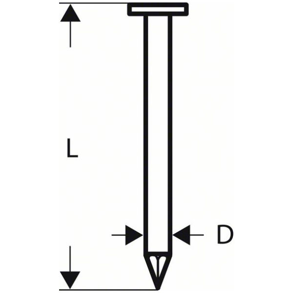 Rundkopf-Streifennagel SN21RK 80G 3,1 mm, 80 mm, verzinkt, glatt, 3000er-Pack